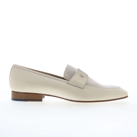 Mezlan Saona 29767 Mens White Leather Loafers & Slip Ons Penny Shoes