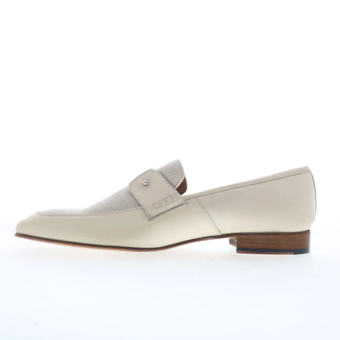 Mezlan Saona 29767 Mens White Leather Loafers & Slip Ons Penny Shoes