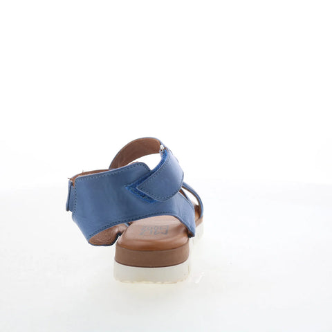 Miz Mooz Sara Womens Blue Leather Strap Strap Sandals Shoes
