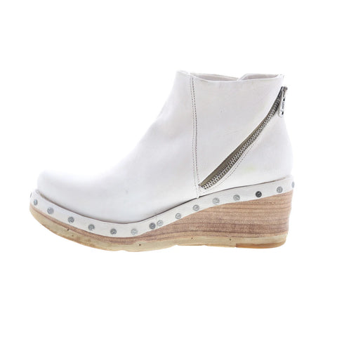 A.S. 98 Savina 523206-701-6916 Womens White Leather Casual Dress Boots