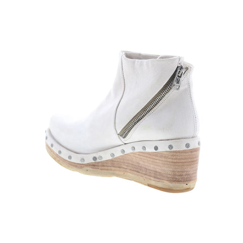 A.S. 98 Savina 523206-701-6916 Womens White Leather Casual Dress Boots