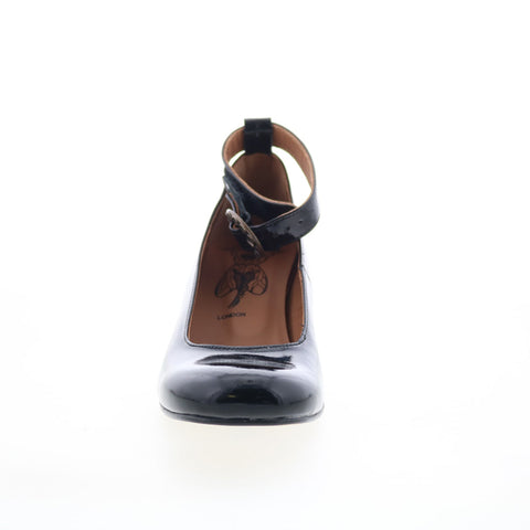 Fly London Sazi SAZI082FLY-000 Womens Black Leather Strap Pumps Heels Shoes