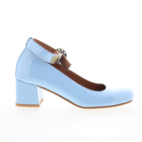 Fly London Sazi SAZI082FLY-001 Womens Blue Leather Strap Pumps Heels Shoes