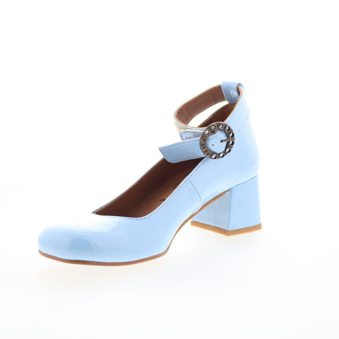 Fly London Sazi SAZI082FLY-001 Womens Blue Leather Strap Pumps Heels Shoes
