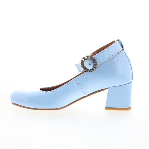Fly London Sazi SAZI082FLY-001 Womens Blue Leather Strap Pumps Heels Shoes