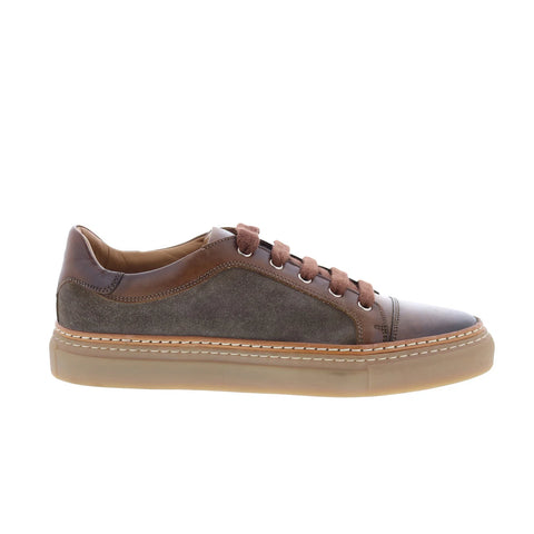 Di Bianco SB646 Mens Brown Suede Lace Up Lifestyle Sneakers Shoes