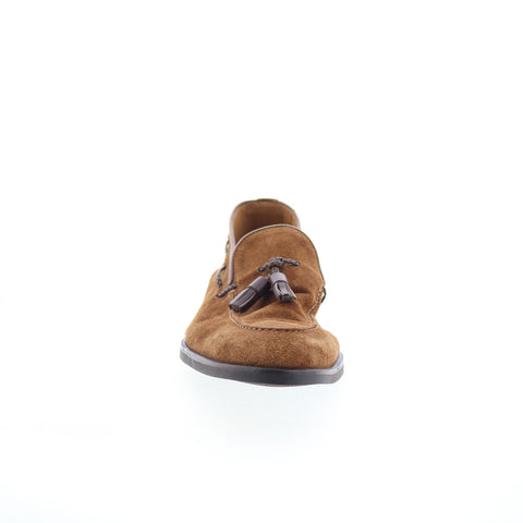 Di Bianco SC565 Mens Brown Suede Slip On Loafers & Slip Ons Tasseled Shoes