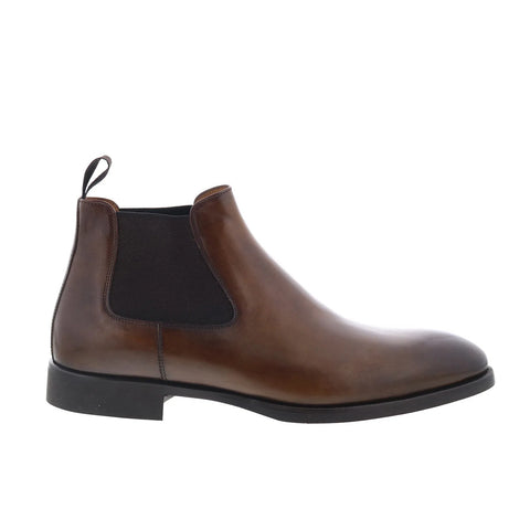 Di Bianco SC875 Mens Brown Leather Slip On Chelsea Boots