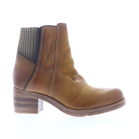 Miz Mooz Scarlett Womens Brown Leather Zipper Ankle & Booties Boots
