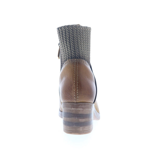 Miz Mooz Scarlett Womens Brown Leather Zipper Ankle & Booties Boots