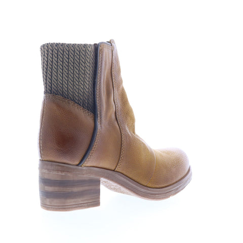 Miz Mooz Scarlett Womens Brown Leather Zipper Ankle & Booties Boots