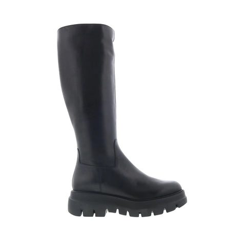 Aquatalia Scilla L491001 Womens Black Leather Zipper Knee High Boots
