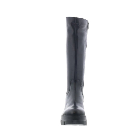 Aquatalia Scilla L491001 Womens Black Leather Zipper Knee High Boots