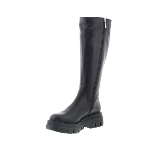 Aquatalia Scilla L491001 Womens Black Leather Zipper Knee High Boots