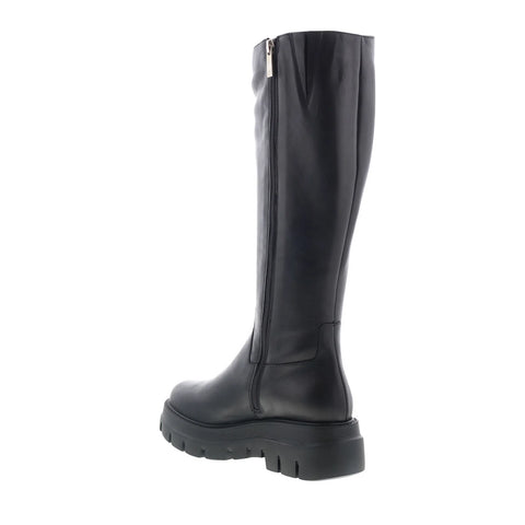 Aquatalia Scilla L491001 Womens Black Leather Zipper Knee High Boots