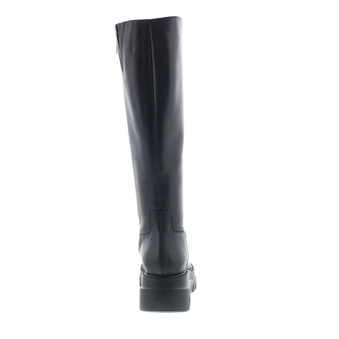 Aquatalia Scilla L491001 Womens Black Leather Zipper Knee High Boots