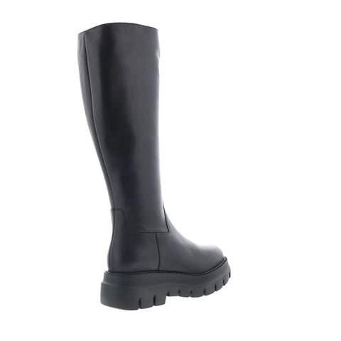 Aquatalia Scilla L491001 Womens Black Leather Zipper Knee High Boots