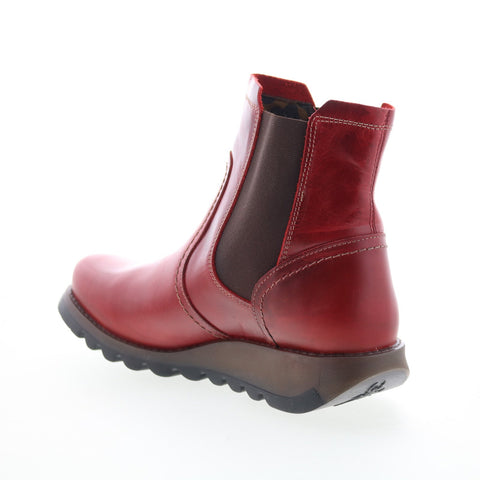 Fly London Scon SCON058FLY-004 Womens Red Leather Chelsea Boots