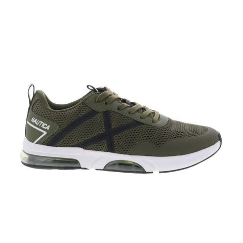 Nautica Seaboard CM0784 Mens Green Canvas Lace Up Lifestyle Sneakers Shoes