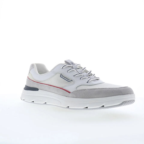 Rockport Seabrook RMSEABROOK Mens White Wide Suede Lifestyle Sneakers Shoes