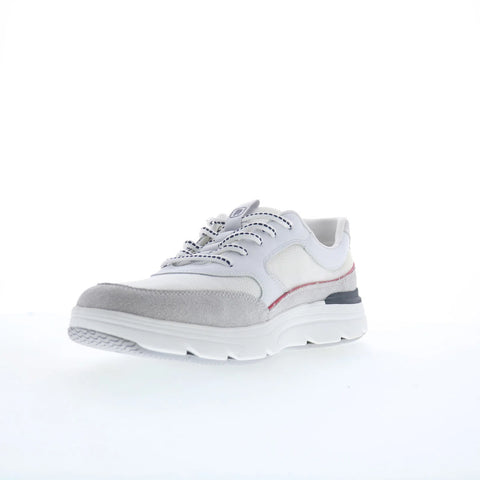 Rockport Seabrook RMSEABROOK Mens White Wide Suede Lifestyle Sneakers Shoes