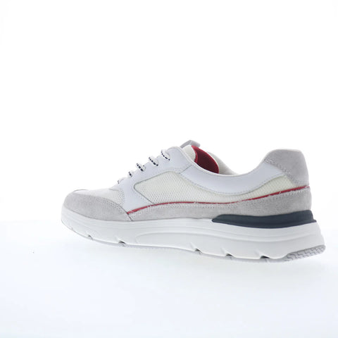 Rockport Seabrook RMSEABROOK Mens White Wide Suede Lifestyle Sneakers Shoes