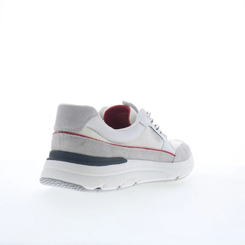 Rockport Seabrook RMSEABROOK Mens White Wide Suede Lifestyle Sneakers Shoes