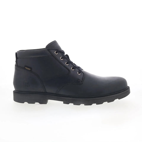 Rockport Seamus RMSEAMUS Mens Black Wide Leather Lace Up Ankle Boots