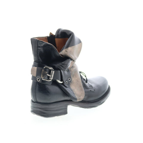 A.S. 98 Sebby Womens Black Leather Hook & Loop Ankle & Booties Boots