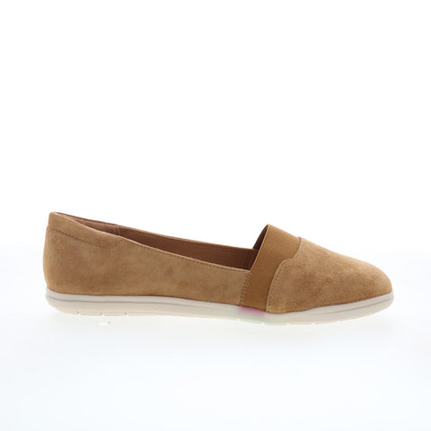 Easy Spirit Bounce SEBOUNCE Womens Brown Suede Slip On Loafer Flats Shoes
