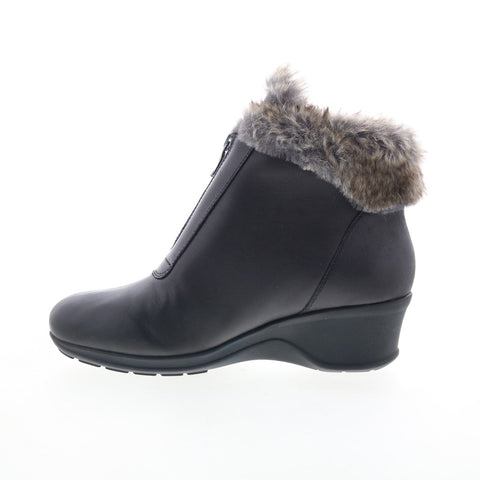 Easy Spirit Fairlae SEFAIRLAE Womens Black Wide Leather Casual Dress Boots