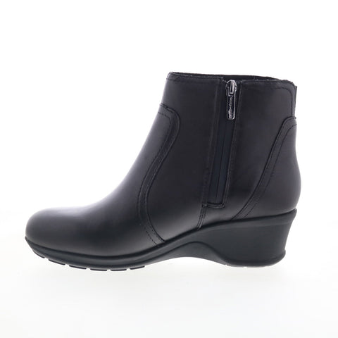 Easy Spirit Farre SEFARRE Womens Black Wide Leather Zipper Casual Dress Boots