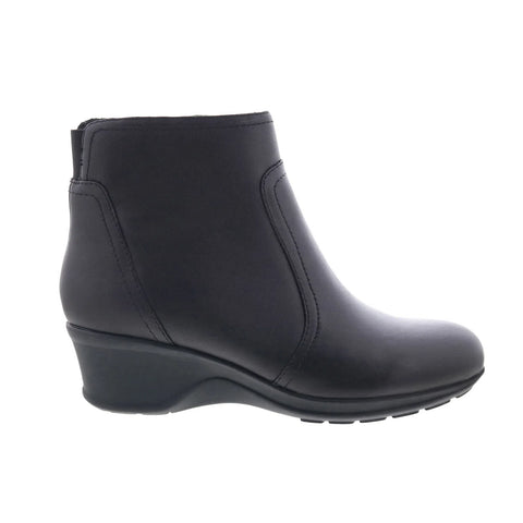 Easy Spirit Farre SEFARRE Womens Black Wide Leather Zipper Casual Dress Boots