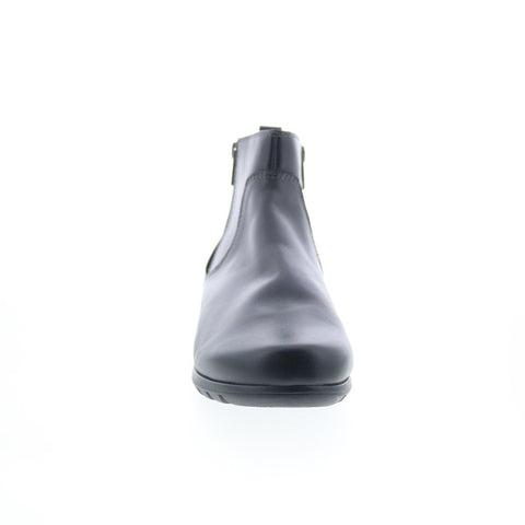 Taos Select SEL-14157 Womens Black Wide Leather Zipper Casual Dress Boots