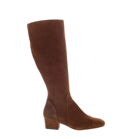 Aquatalia Serafina TW5SERB1 Womens Brown Suede Zipper Knee High Boots