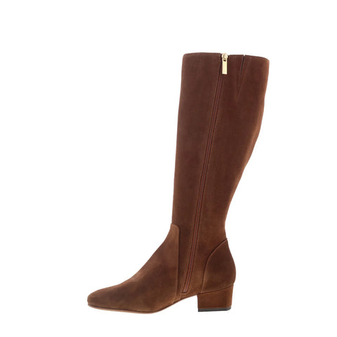 Aquatalia Serafina TW5SERB1 Womens Brown Suede Zipper Knee High Boots