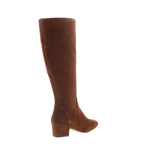 Aquatalia Serafina TW5SERB1 Womens Brown Suede Zipper Knee High Boots