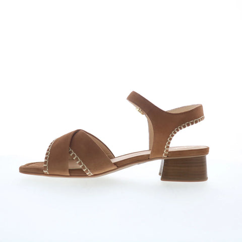 Clarks Serina 35 Cross 26176336 Womens Brown Suede Strap Sandals Shoes