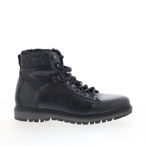 Pajar Seymour 54082 Mens Black Leather Lace Up Ankle Boots