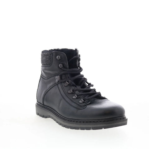 Pajar Seymour 54082 Mens Black Leather Lace Up Ankle Boots