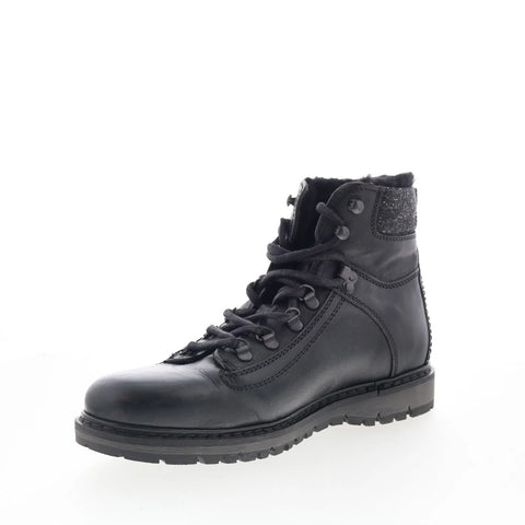 Pajar Seymour 54082 Mens Black Leather Lace Up Ankle Boots