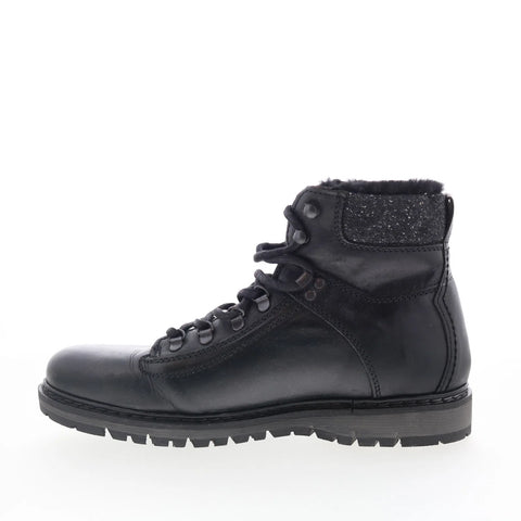 Pajar Seymour 54082 Mens Black Leather Lace Up Ankle Boots