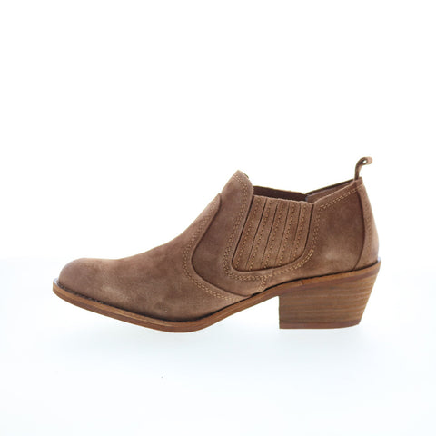 Sofft Adien SF0023120 Womens Brown Suede Slip On Ankle & Booties Boots