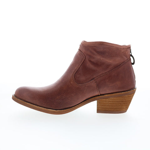 Sofft Aisley SF00358 Womens Brown Leather Zipper Ankle & Booties Boots
