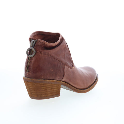 Sofft Aisley SF00358 Womens Brown Leather Zipper Ankle & Booties Boots