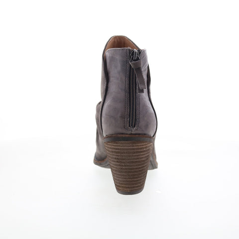 Sofft Teyton SF0050398 Womens Gray Leather Zipper Ankle & Booties Boots