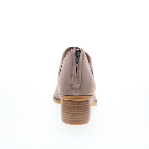 Sofft Carleigh SF00515 Womens Brown Leather Zipper Heeled Sandals Shoes