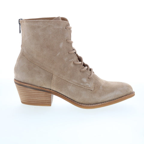 Sofft Annalise SF00522 Womens Gray Suede Lace Up Ankle & Booties Boots