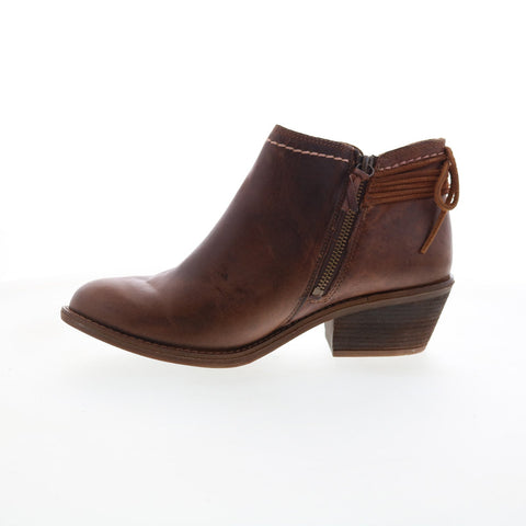 Sofft Aleah SF0070341 Womens Brown Leather Zipper Ankle & Booties Boots