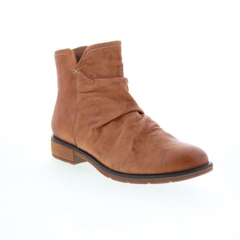 Sofft Beckie SF00707 Womens Brown Leather Zipper Ankle & Booties Boots